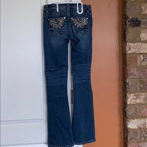 Girls Miss Me boot cut jeans size 12